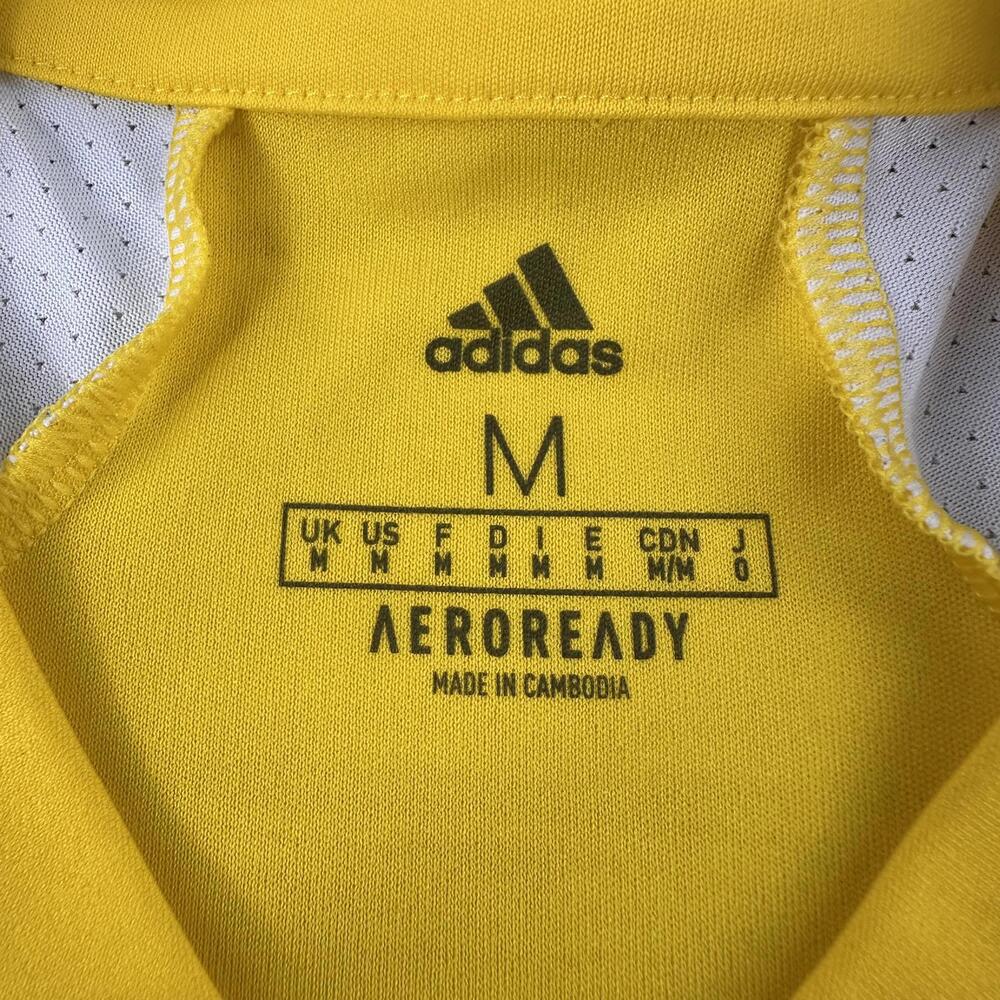 Adidas Sioux Falls Tempo Soccer Club Jersey Mens Medium Yellow Aeroready - Picture 3 of 8